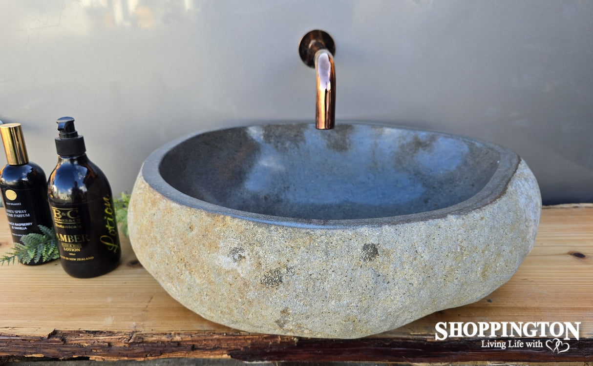 Handcarved Stone Wash Basin - 48cm x 40cm