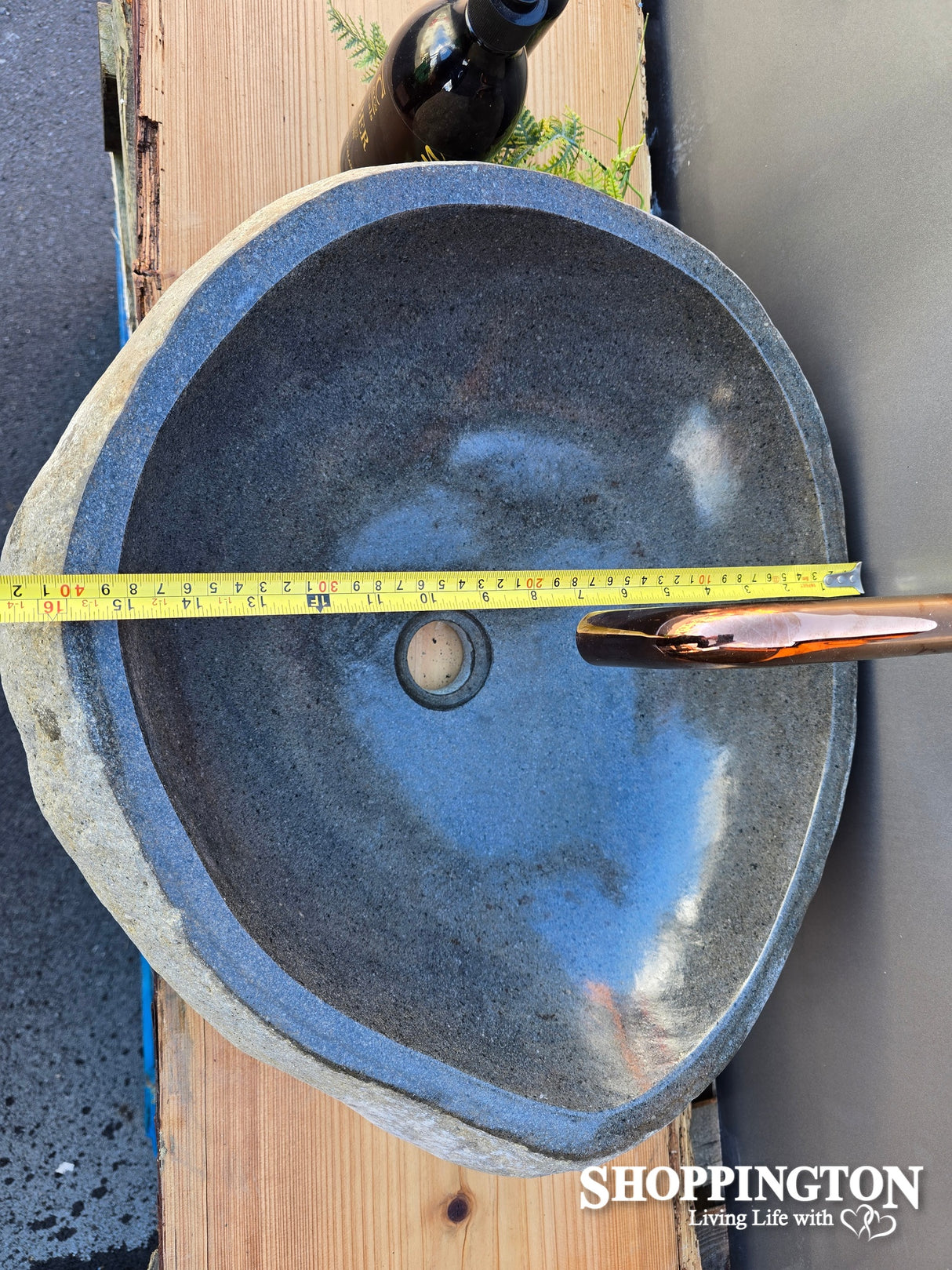 Handcarved Stone Wash Basin - 48cm x 40cm