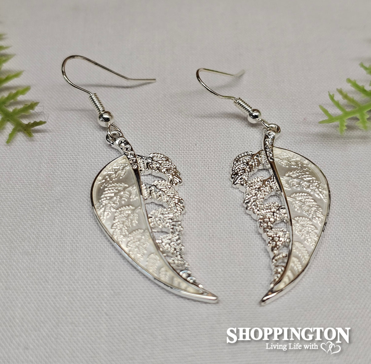 Earrings - White Ferns