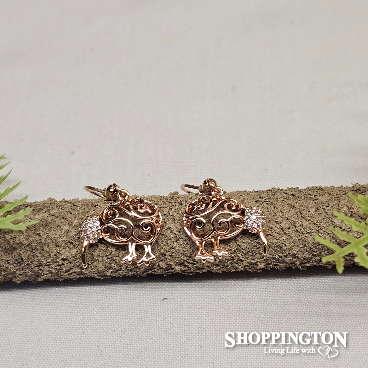Earrings - Rose Gold Kiwi