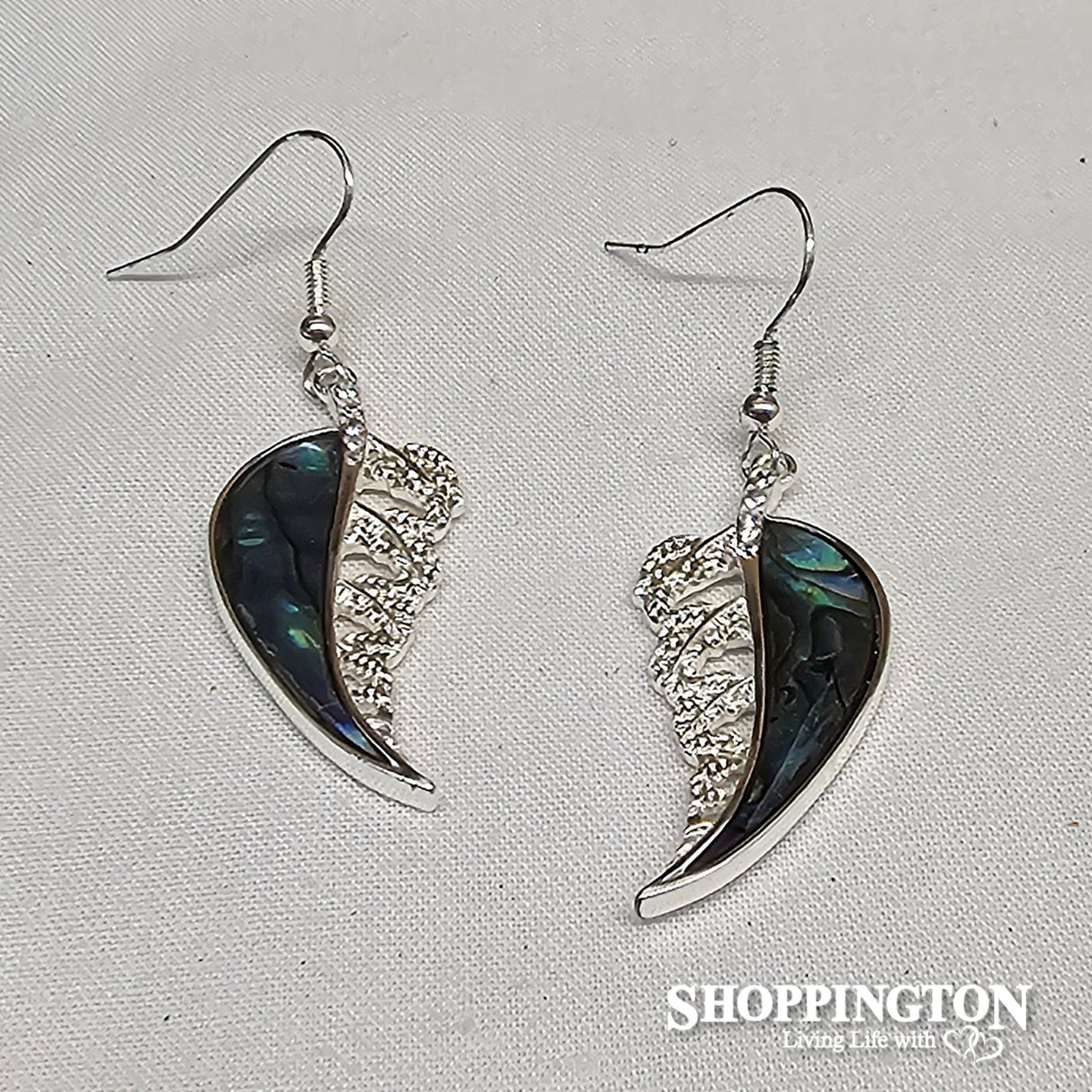 Earrings - Paua Fern