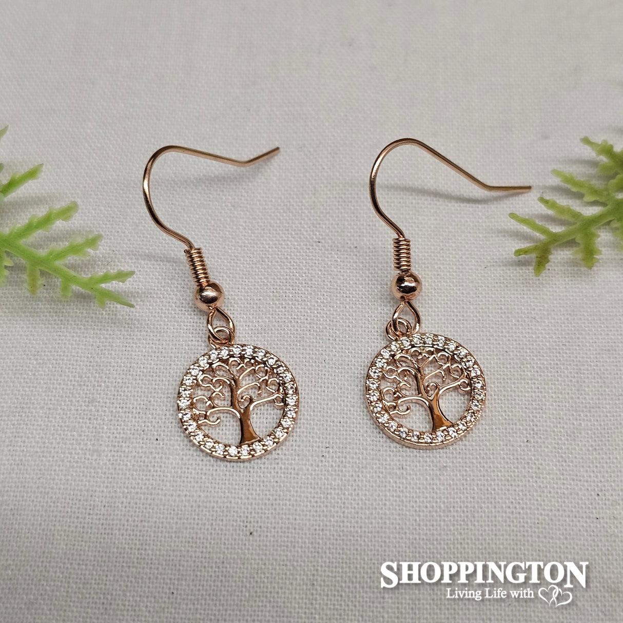 Earrings - Rose Gold Tree of Life