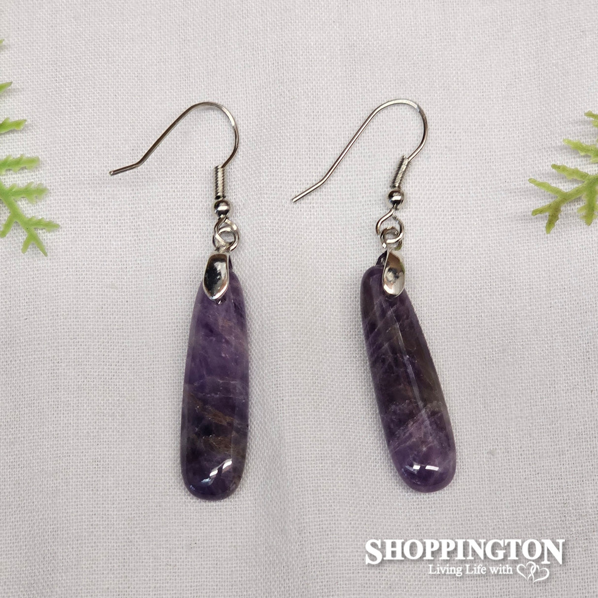 Amethyst Drop Gemstone Earrings