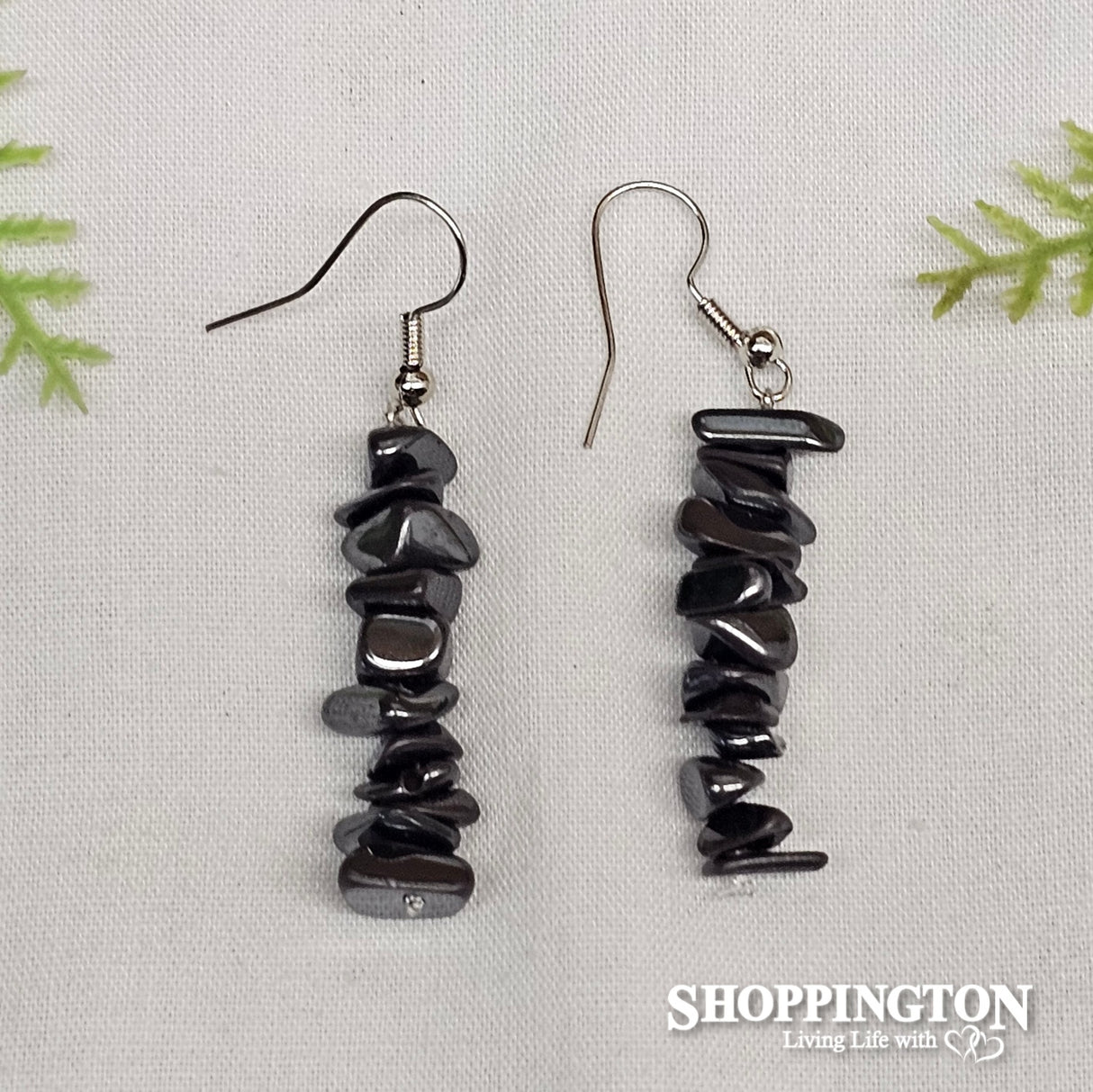 Hematite Drop Gemstone Earrings