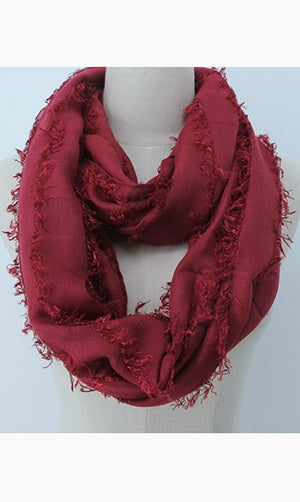 Snood - Red Tufted Squares