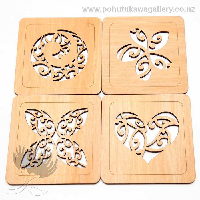 Kowhaiwhai Rimu Coasters