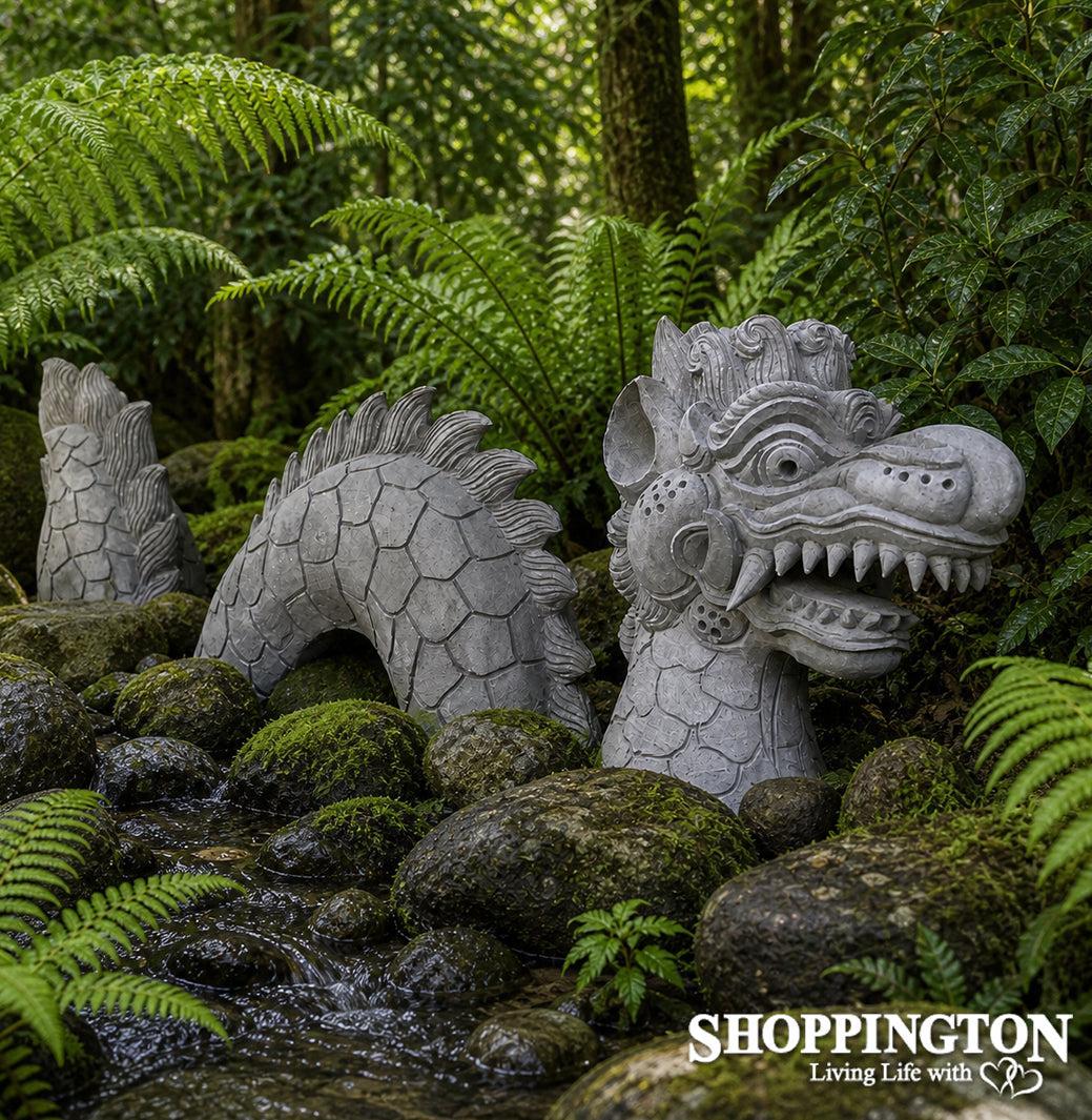 3pc Dragon Garden Sculpture