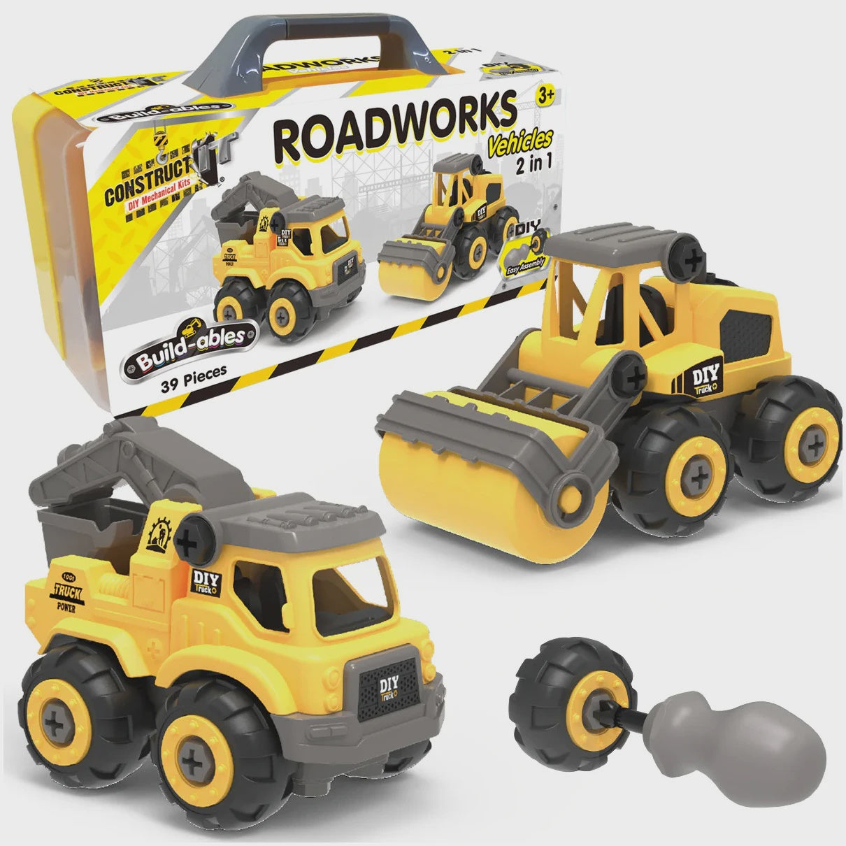 Construct It - Buildables 2-in-1 Road Works 39pc
