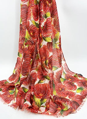 Rich Pohutukawa Scarf