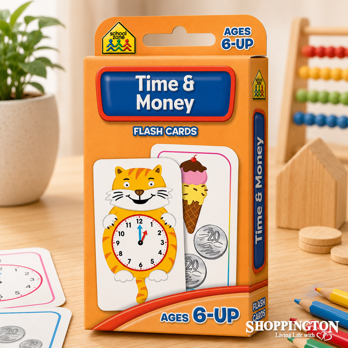 School Zone Flash Cards - Time and money flash cards