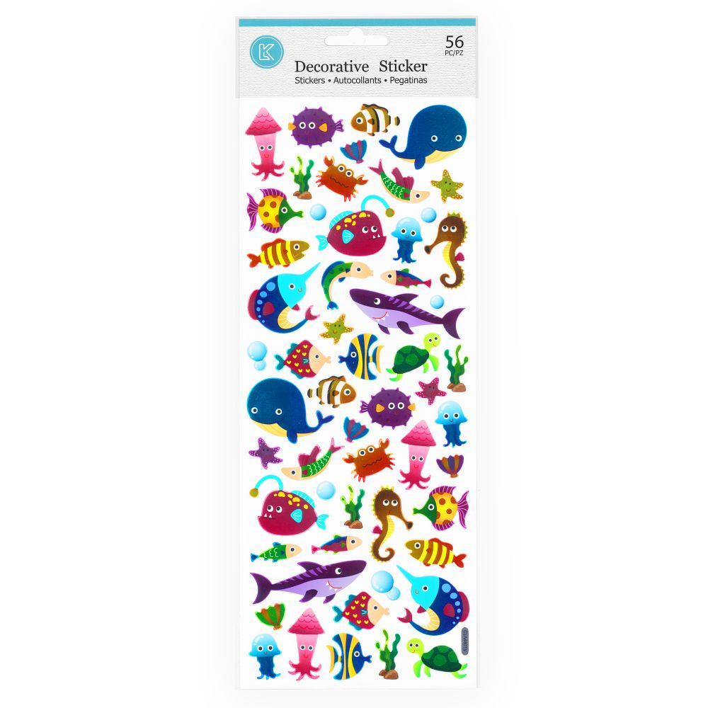 Stickers - Sea Creatures 124mm x 347mm
