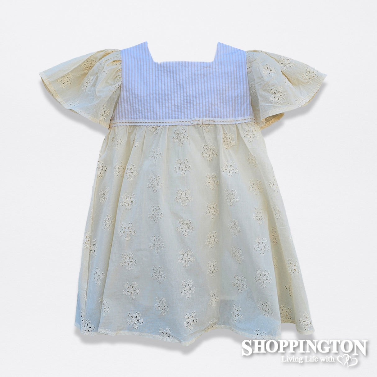 Arthur Avenue - Peach Rose & Butter Cream Anglaise Dress