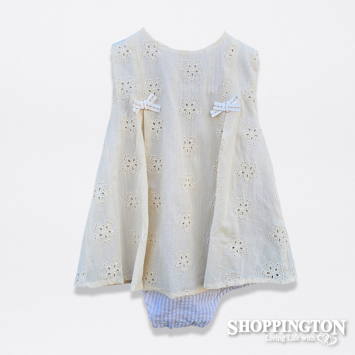 Arthur Avenue - Butter Cream Bow Playsuit