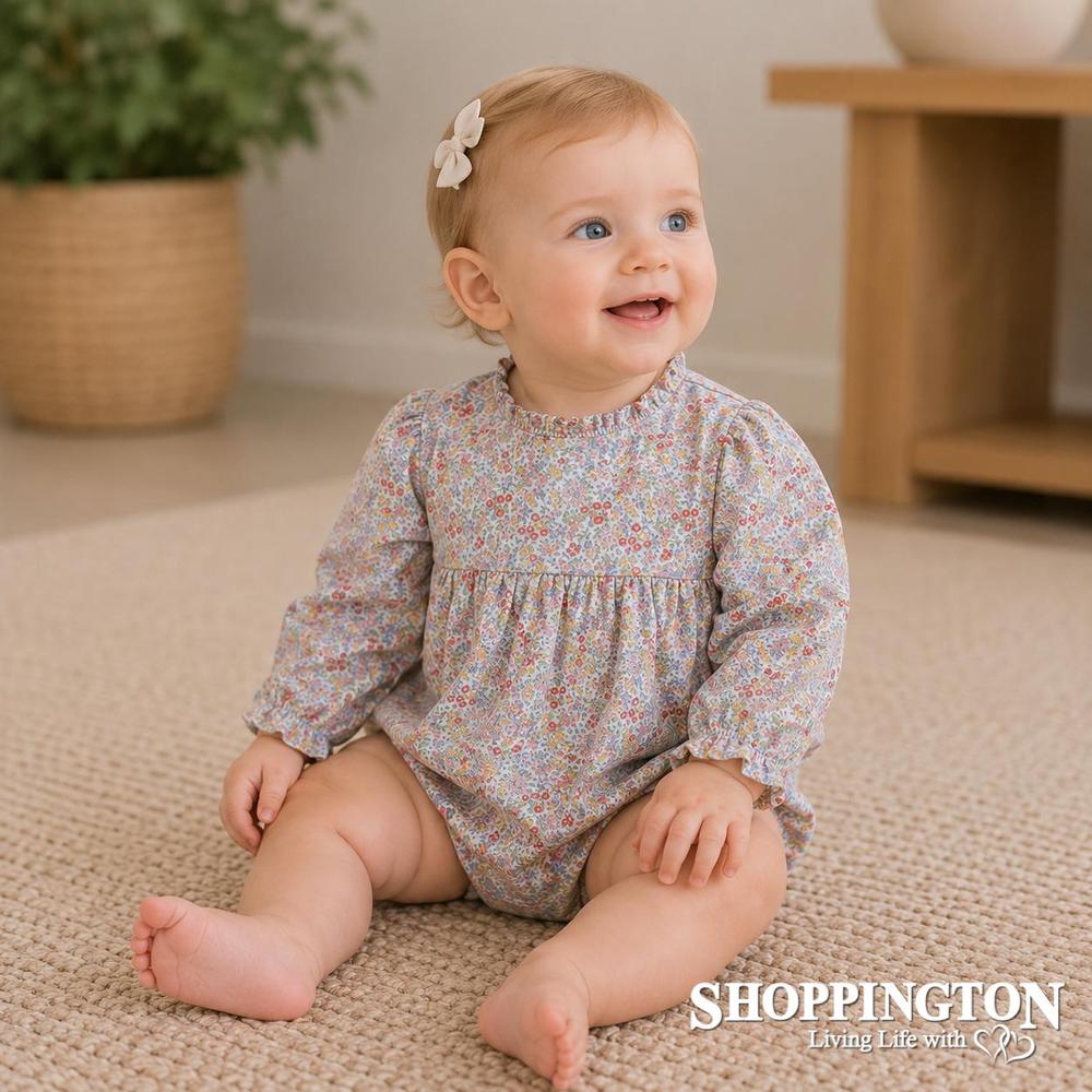 Arthur Avenue - Winter Bloom Frilly Neck Onesie