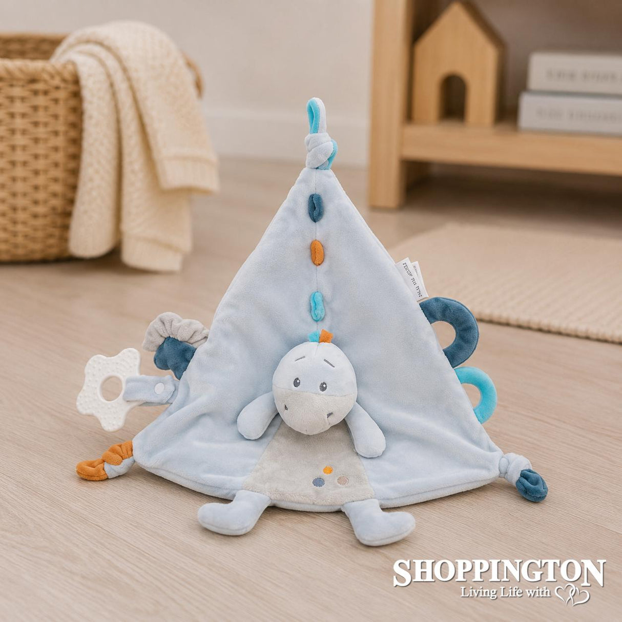 Baby Cuddly Blanket with Teether - Dinosaur