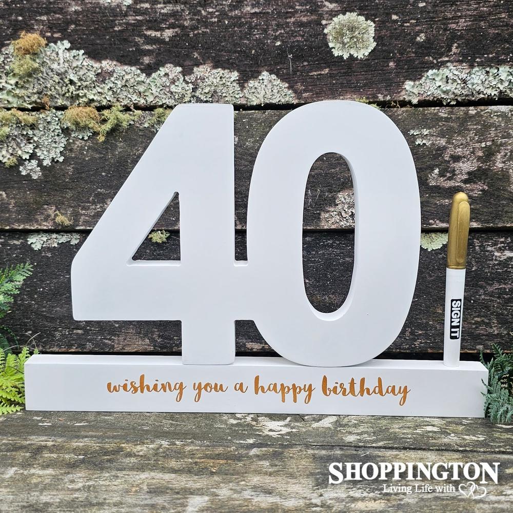 Birthday Gold Edition Sign It Block