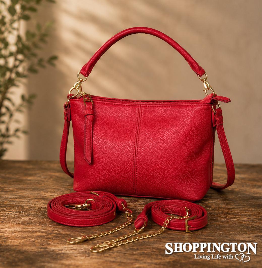Black Caviar - Alice Deep Red Handbag