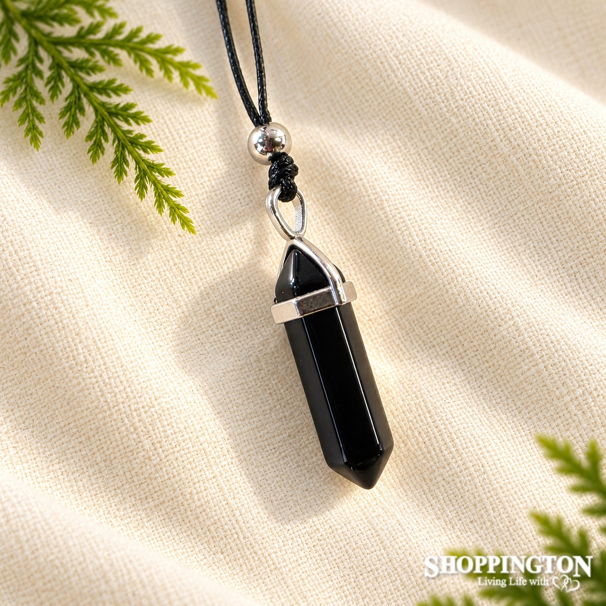 Crystal Pendant - Obsidian Point (sm)
