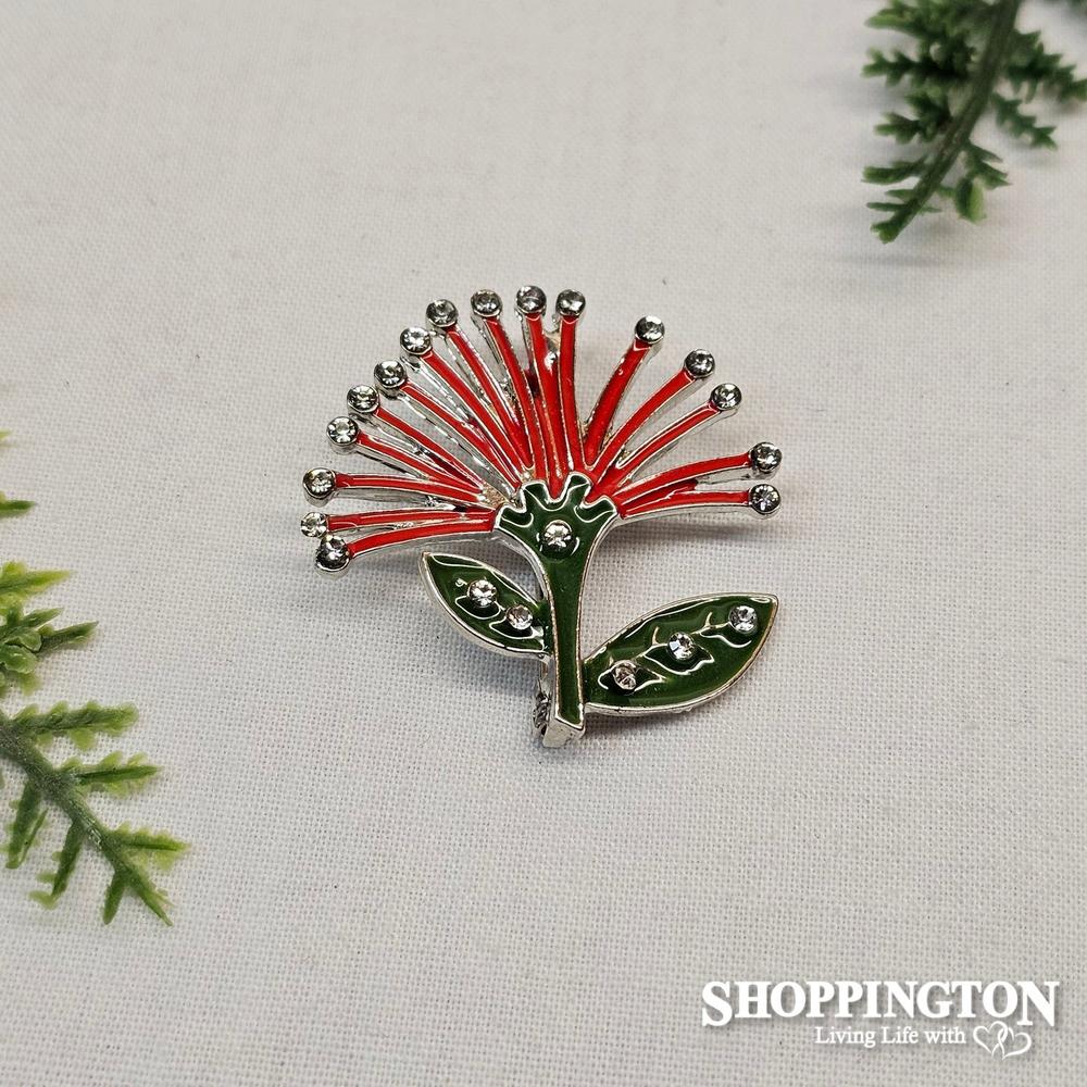 Brooch - Pohutukawa