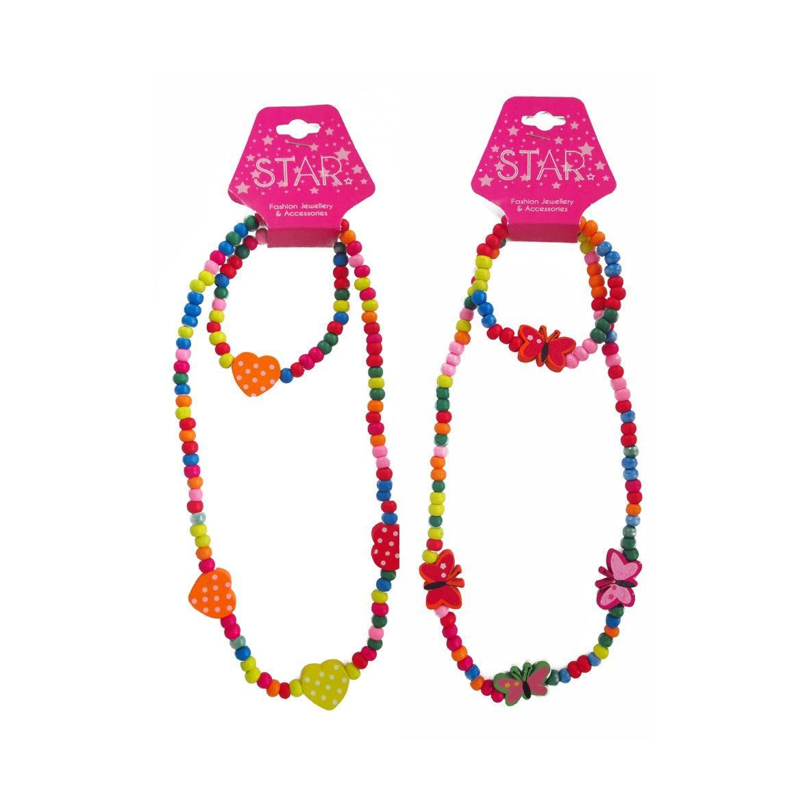 Butterfly or Heart Necklace & Bracelet Set