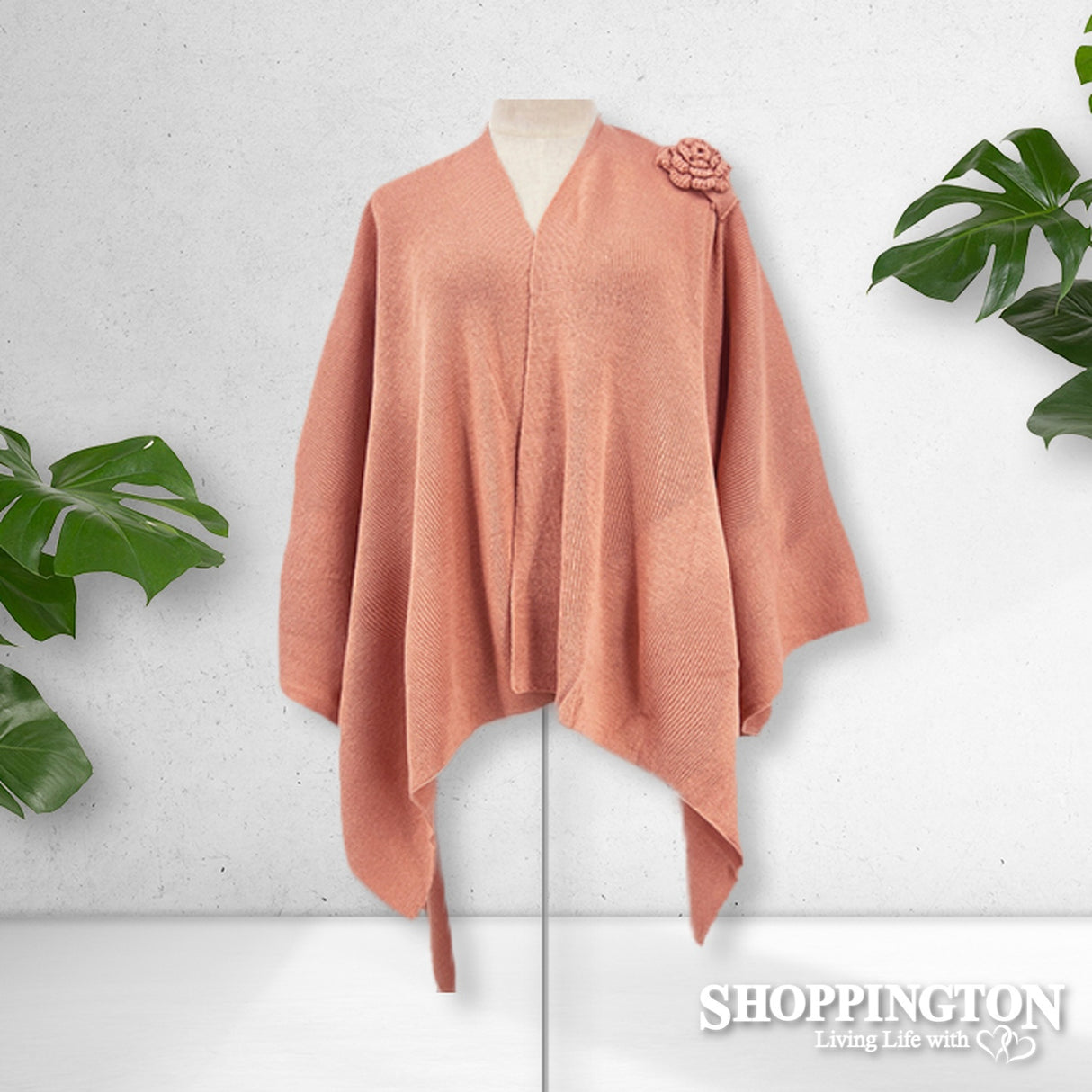 Cape - Rose Shoulder - Dusky Pink