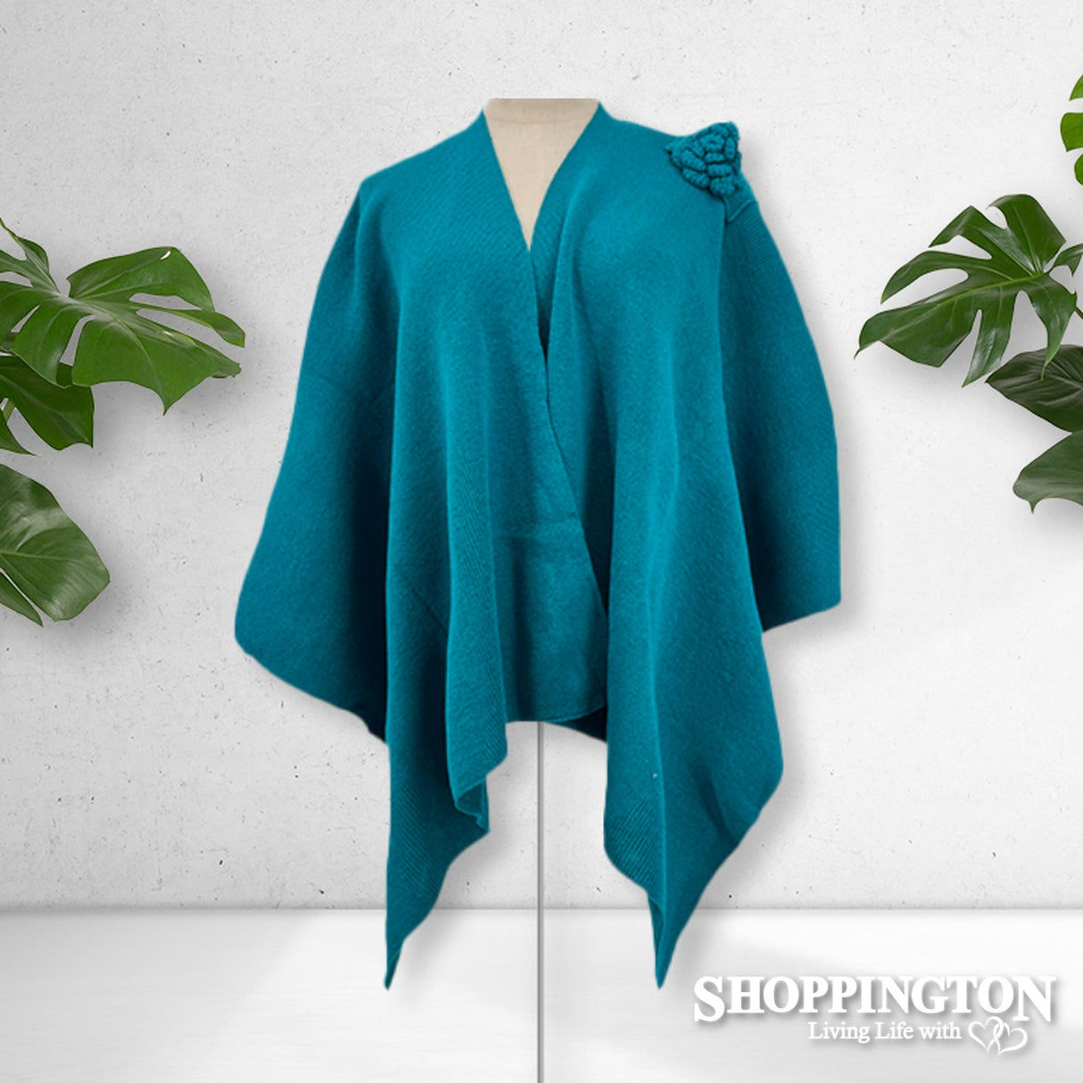Cape - Rose Shoulder - Teal