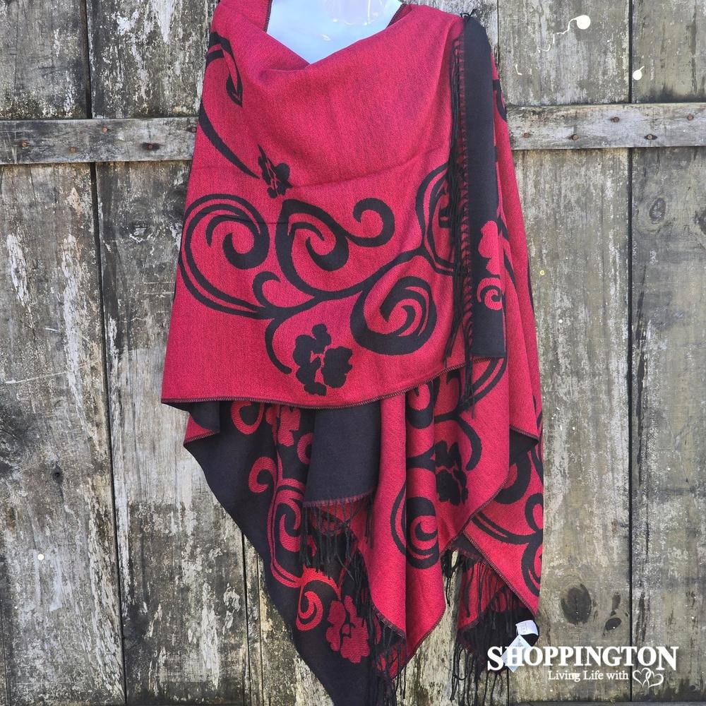 Cape - Curl & Tassel Red