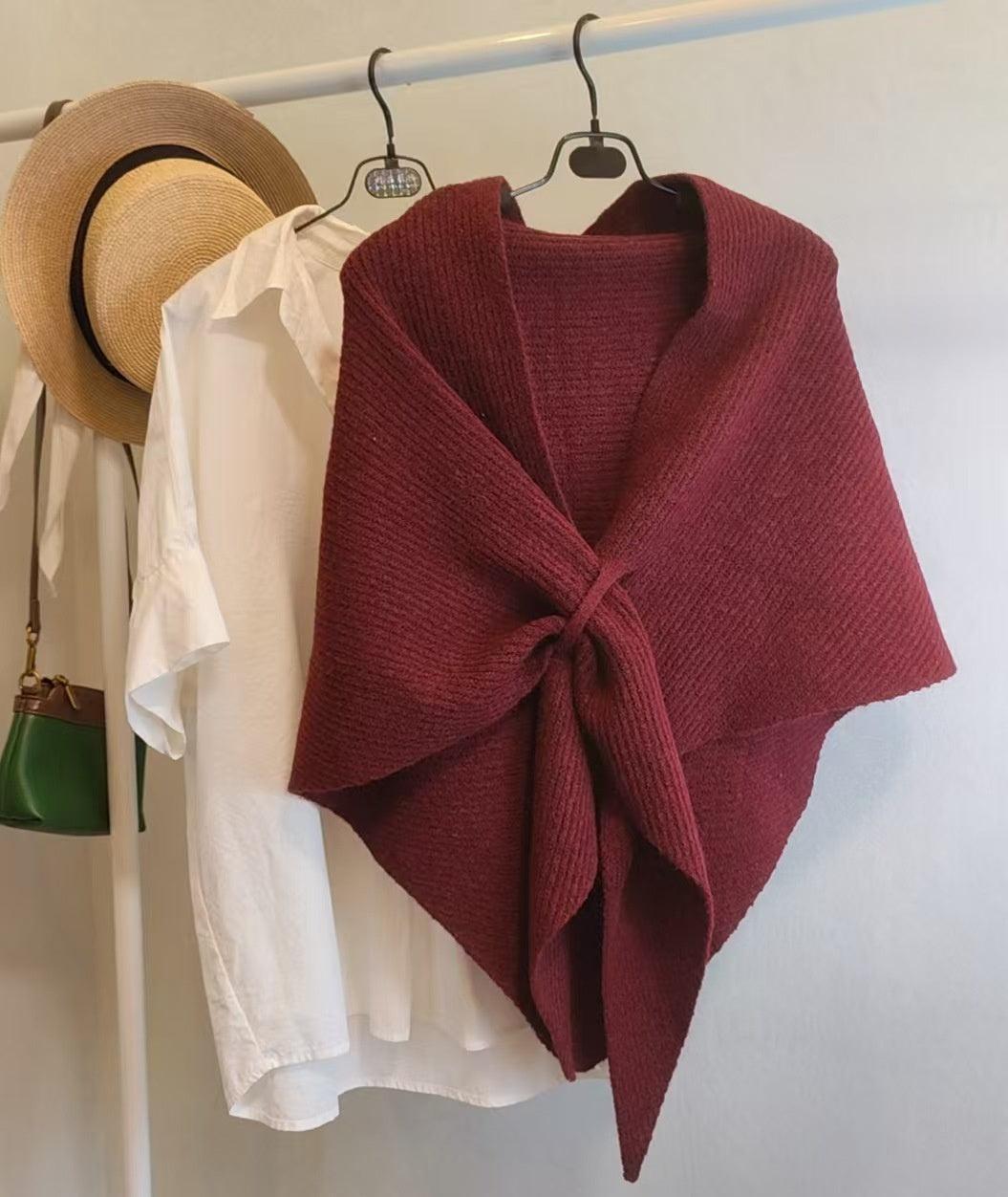 Cape - Pull Throw Burgundy