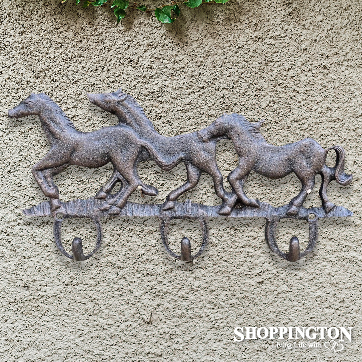 Cast Iron 3 Horse Hook Hanger