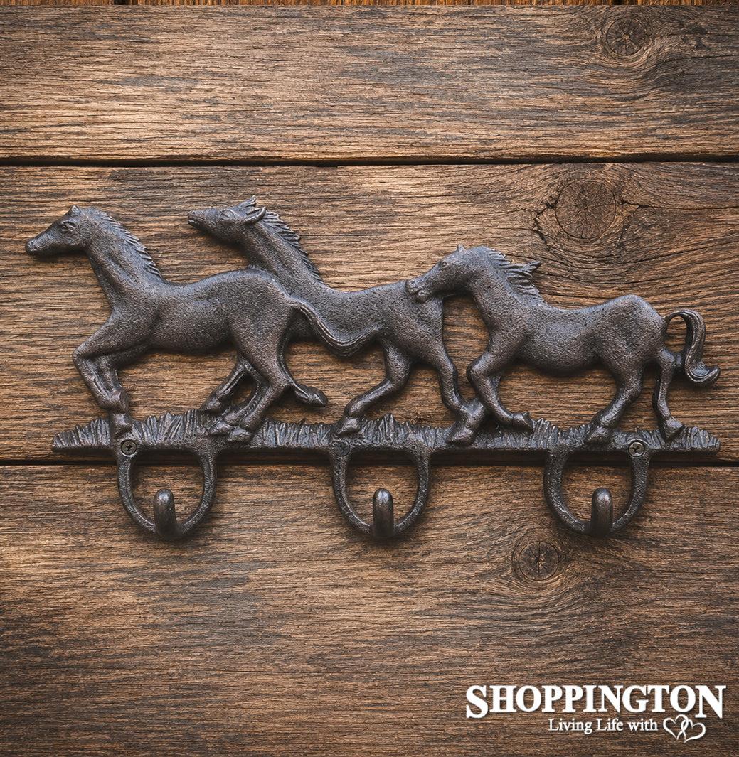 Cast Iron 3 Horse Hook Hanger