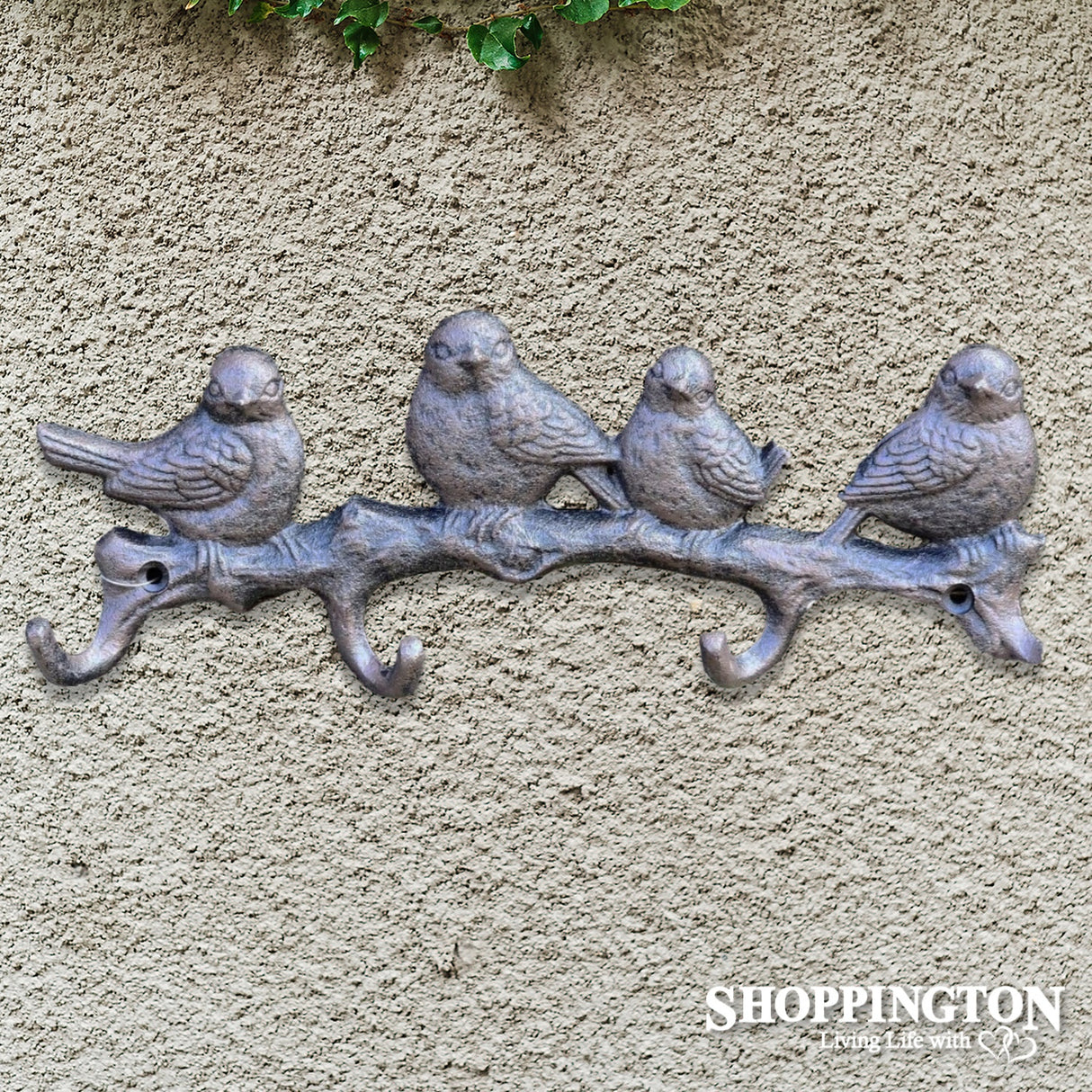 Cast Iron 4 Birds Hook
