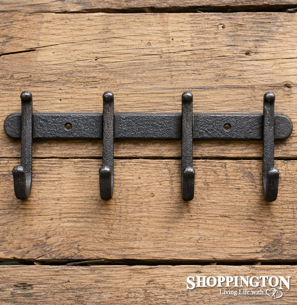 Cast Iron 4 Hook Rail