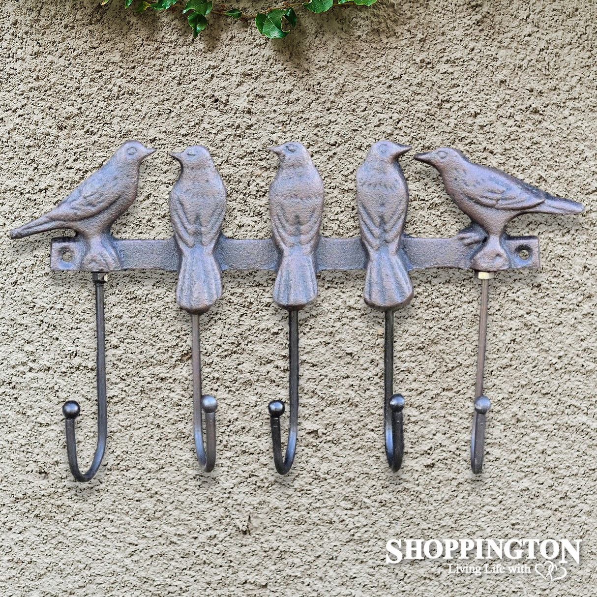 Cast Iron 5 Birds Hook