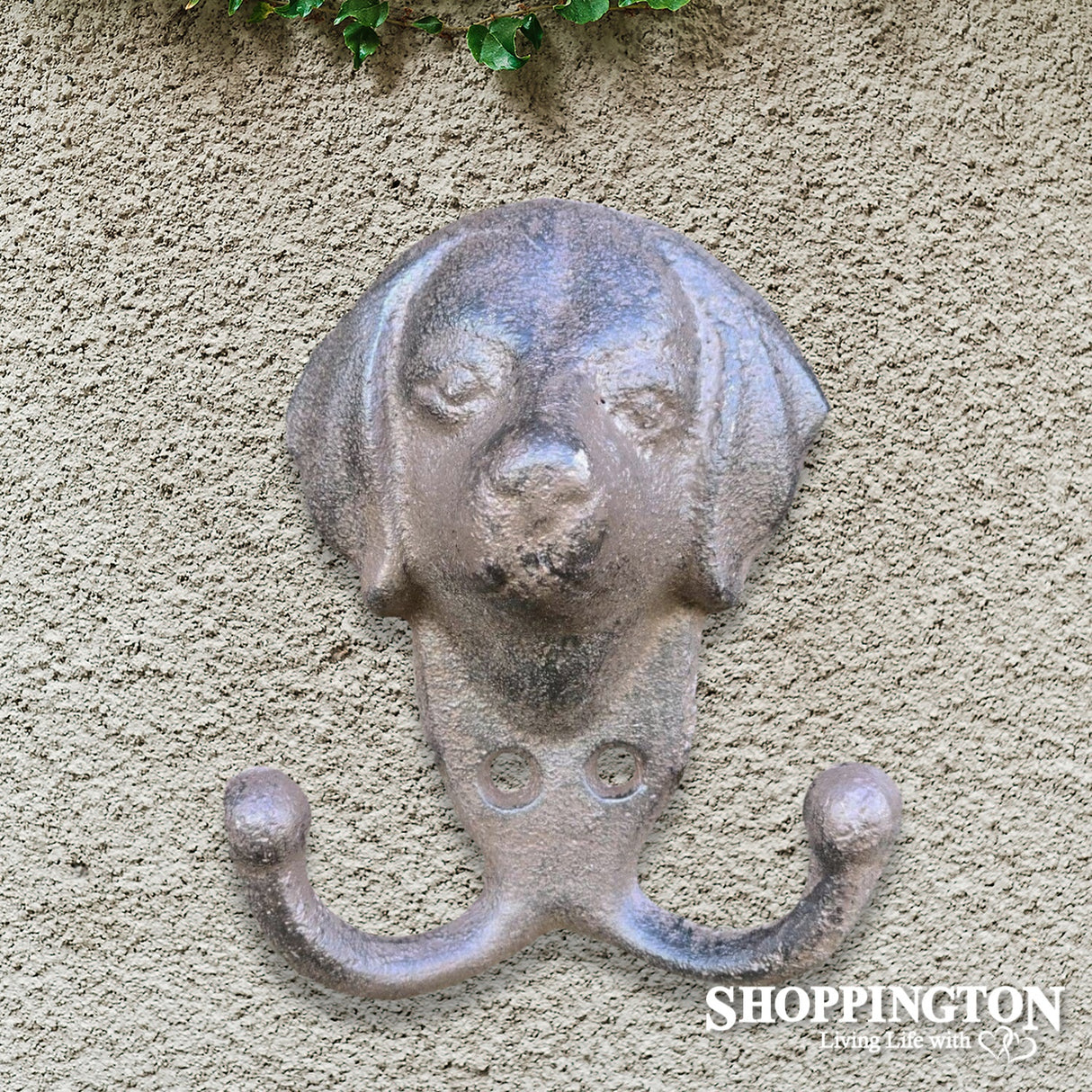 Cast Iron Dog Face Double Hook