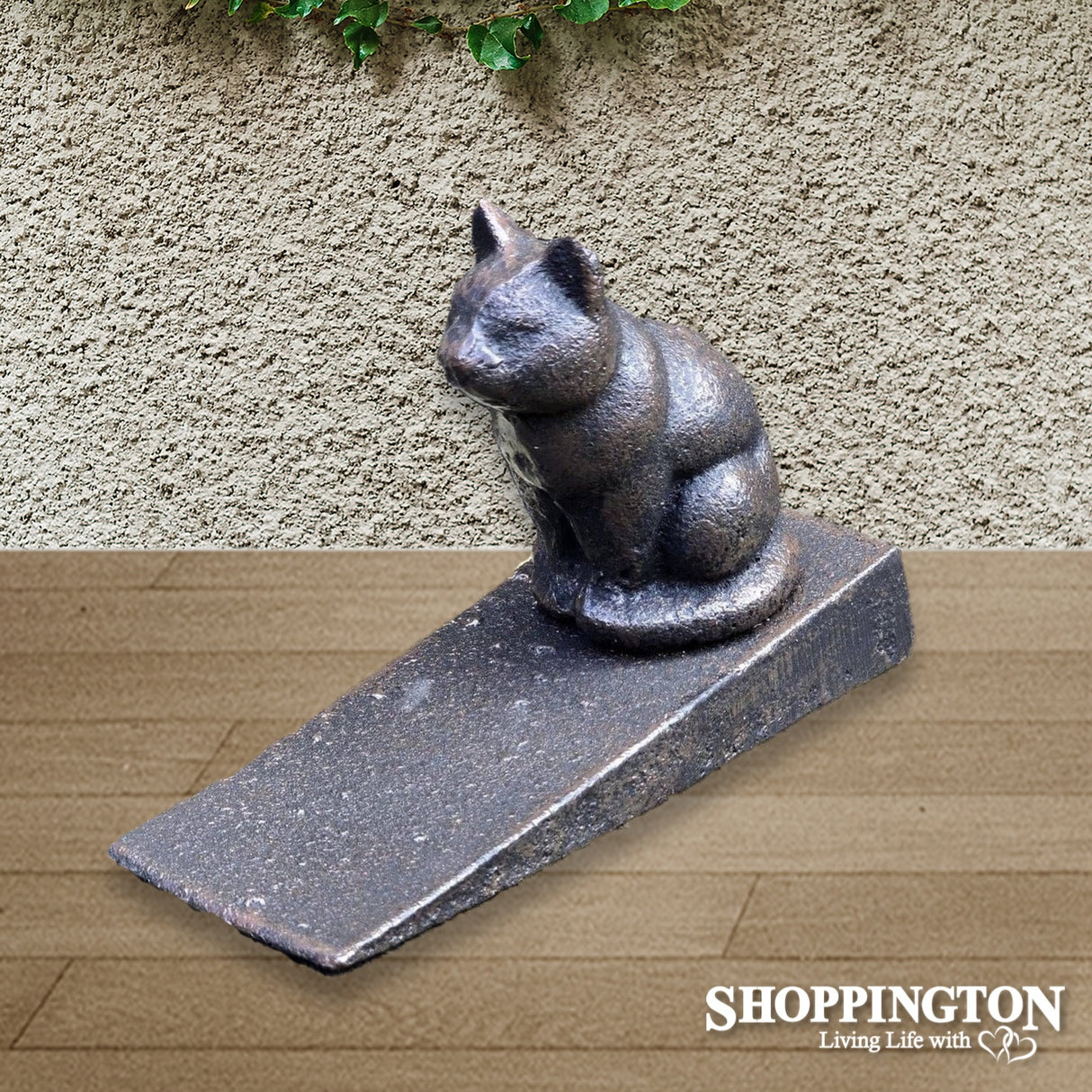 Cast Iron Door Stop - Cat Wedge