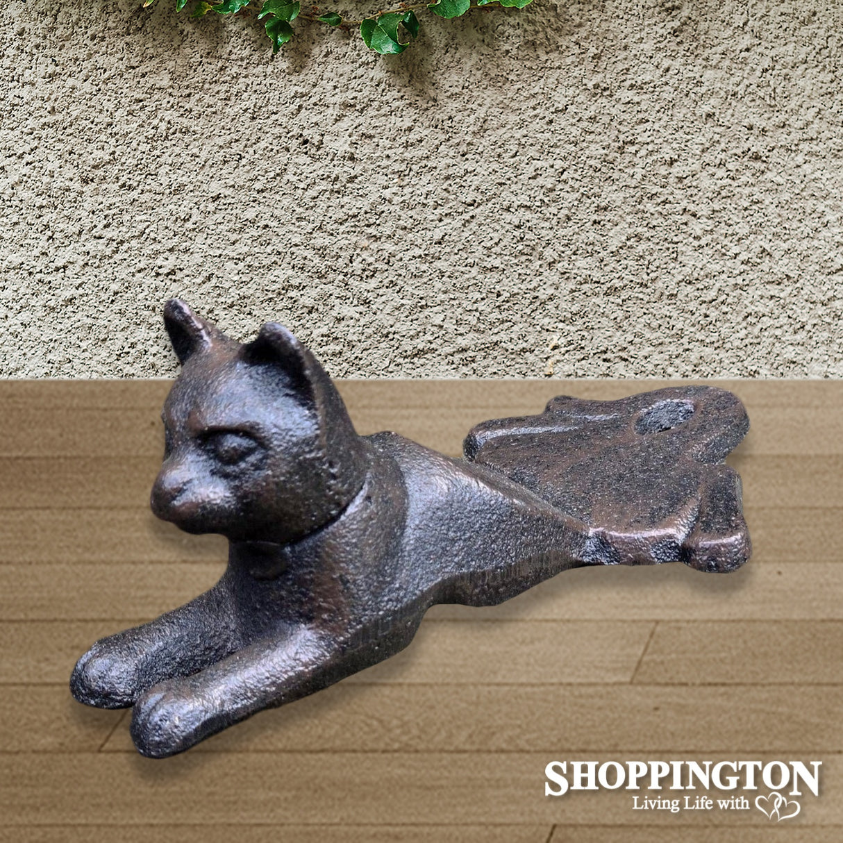 Cast Iron Door Stop -Lying Cat Wedge