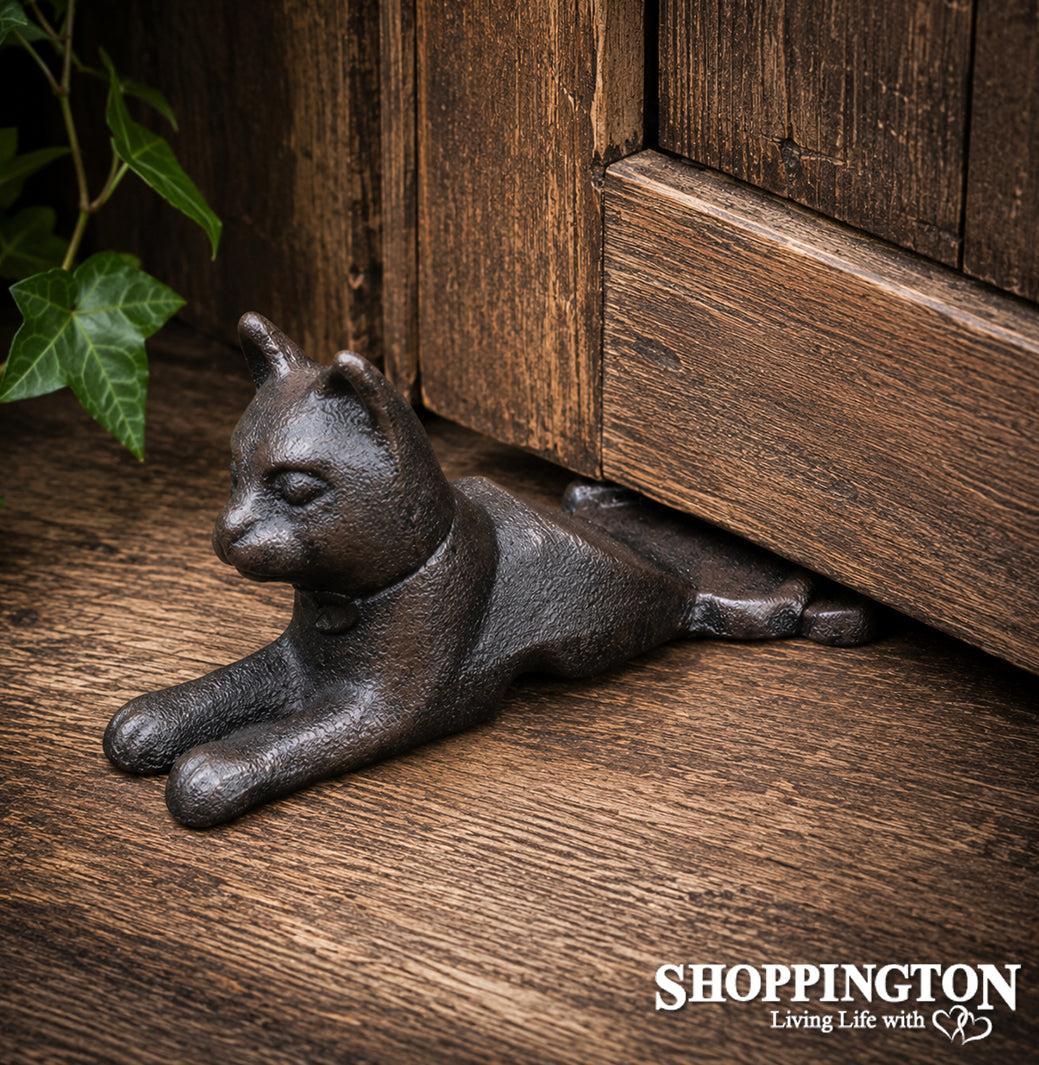 Cast Iron Door Stop -Lying Cat Wedge