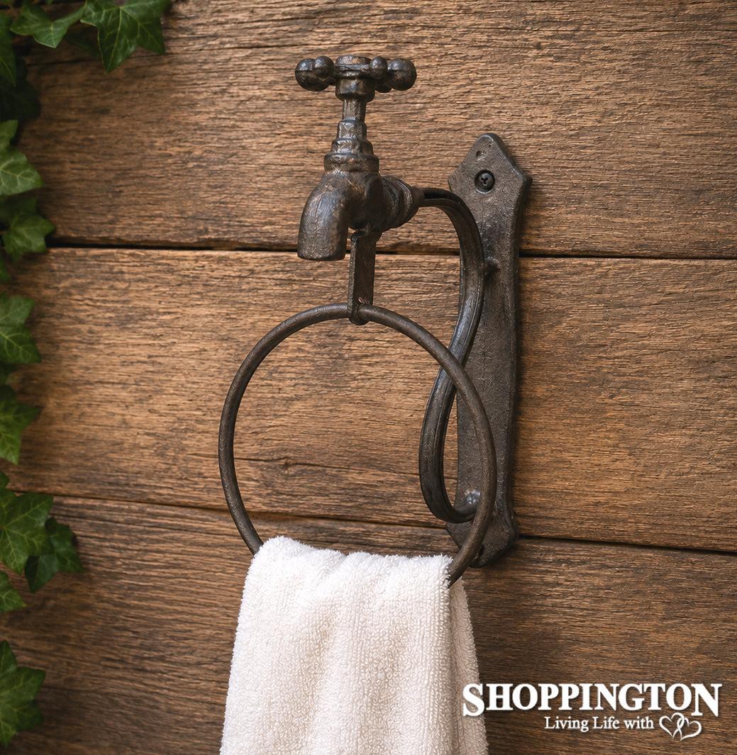 Cast Iron - Ring & Tap Towel Holder