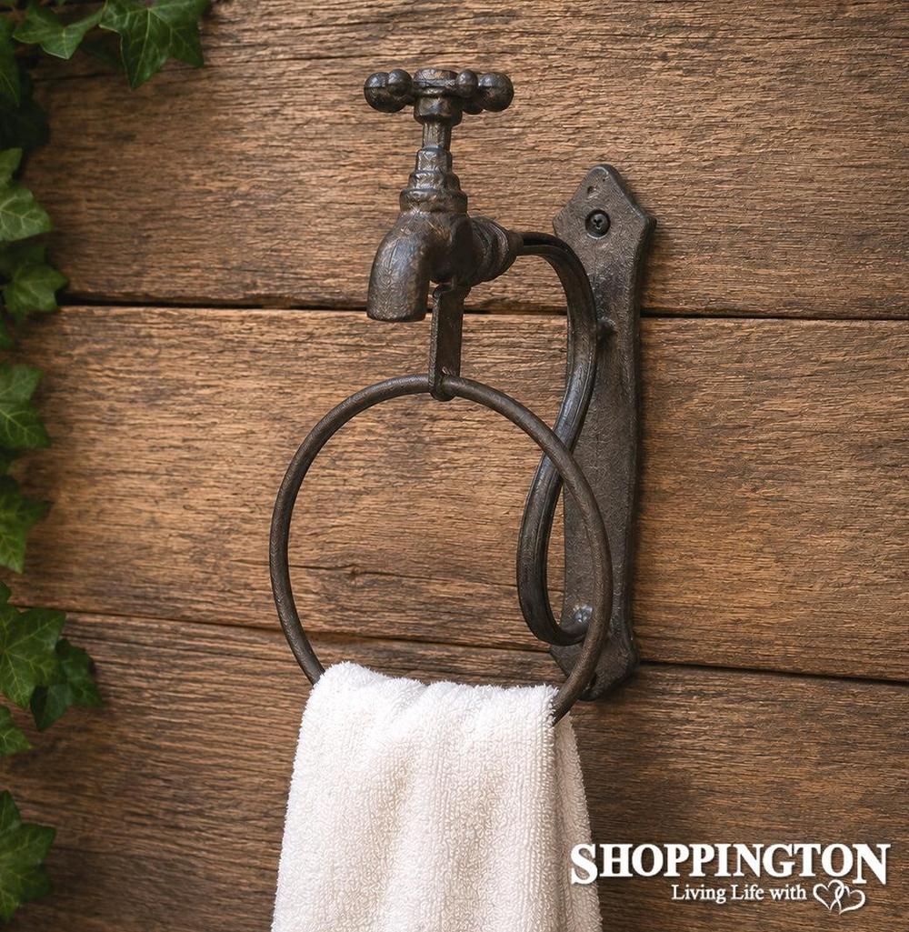 Cast Iron - Ring & Tap Towel Holder