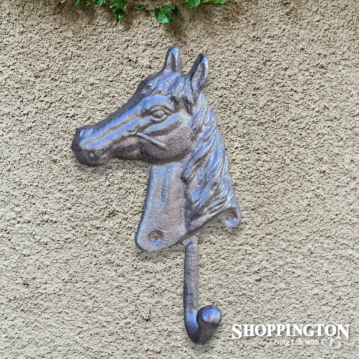 Cast Iron Side On Horse Head - Single Hook