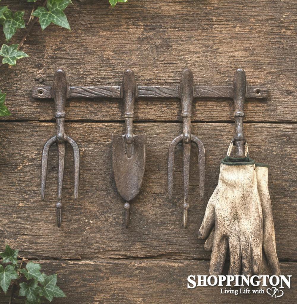 Cast Iron Tool Garden Hooks