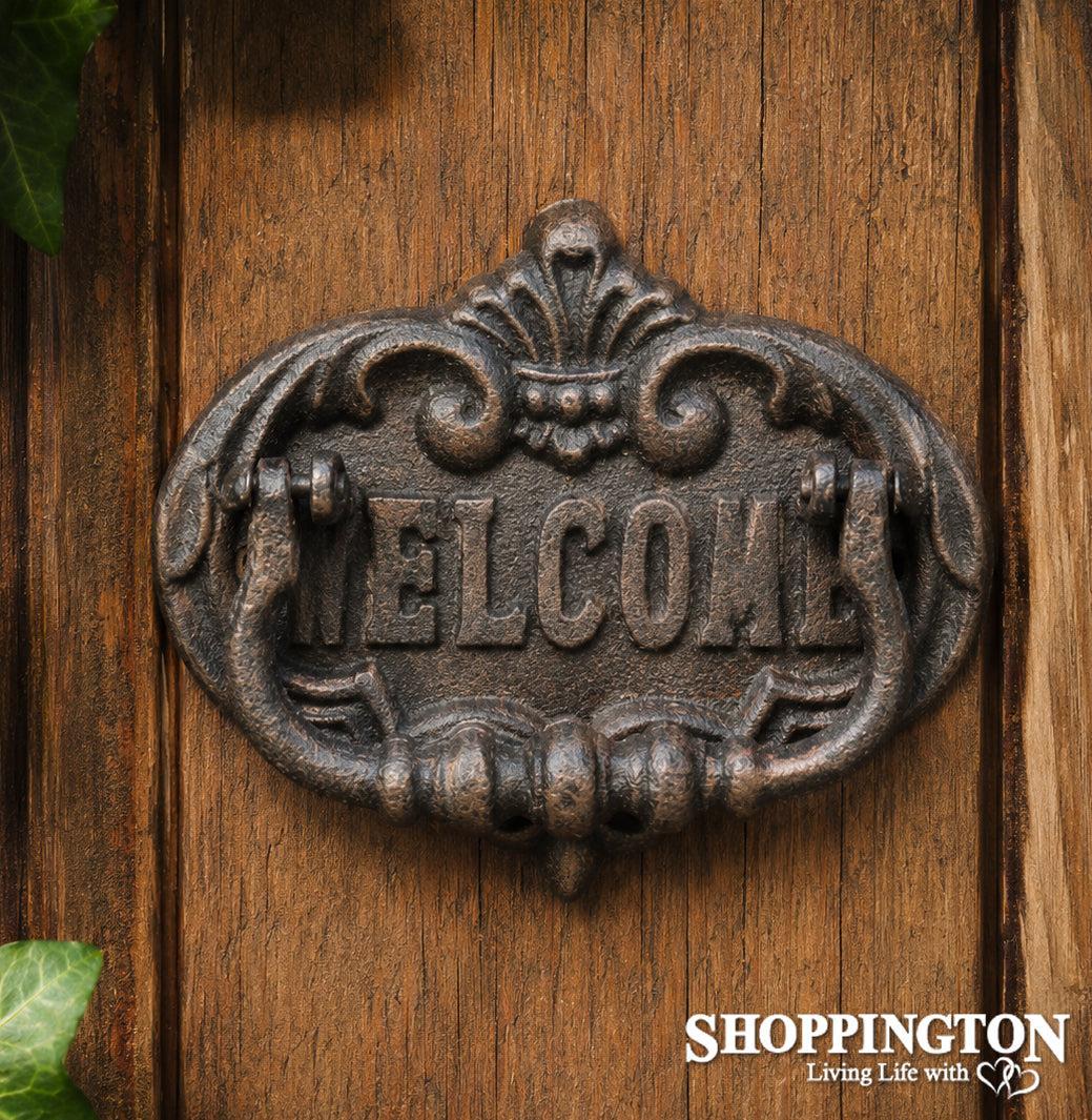 Cast Iron Welcome Door Knocker