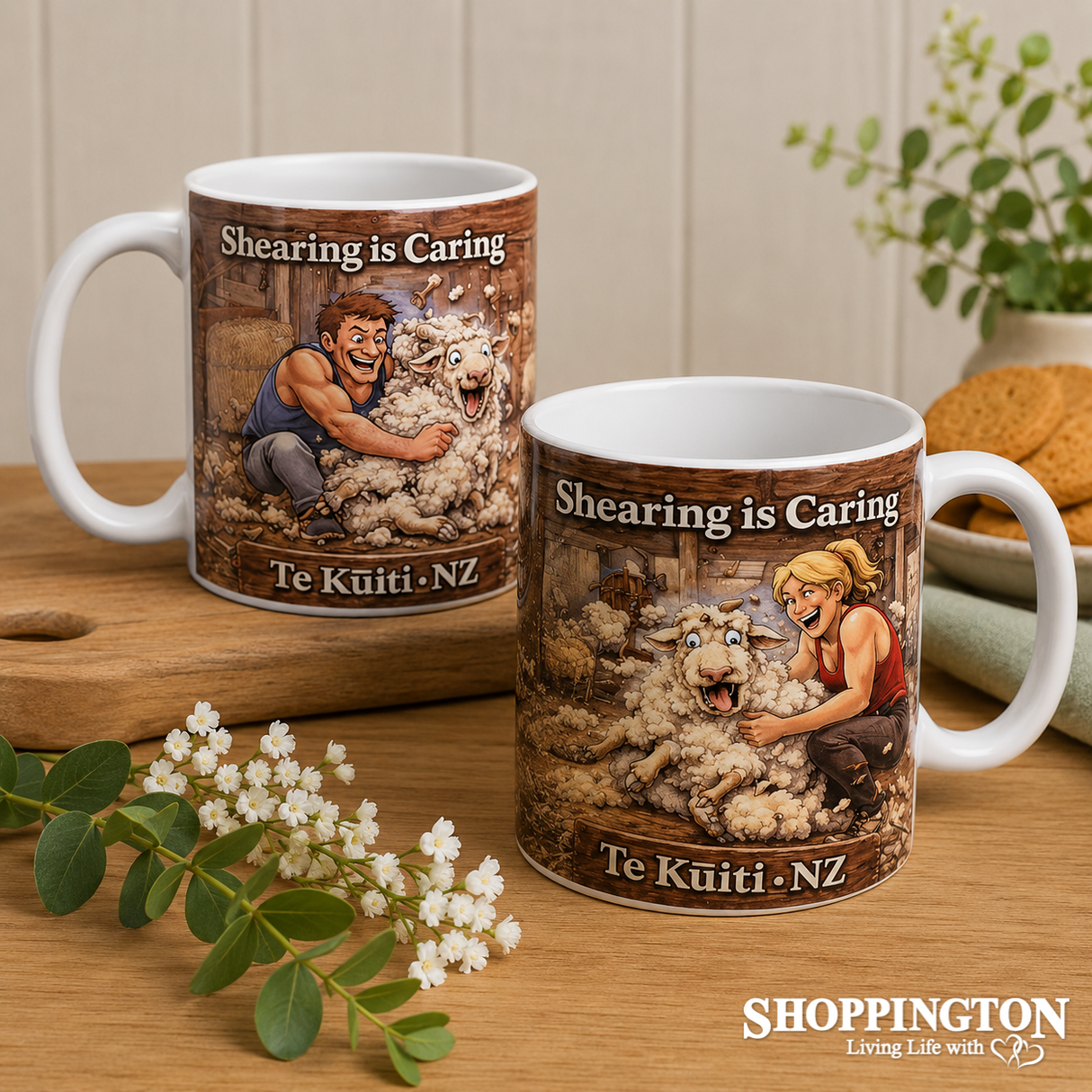NZ Made - Shearing is Caring Te Kuiti Mug