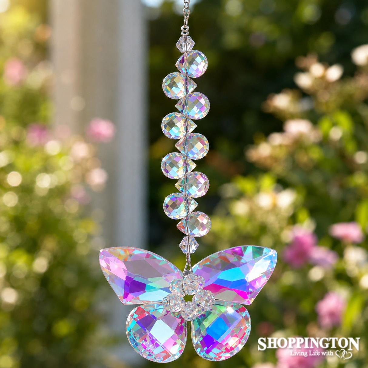 Crystal Spinner - Clear Crystal Butterfly Drop