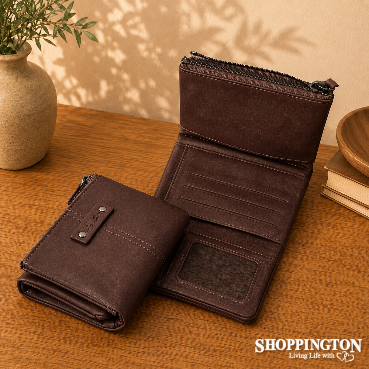 3 Fold Wallet - Coffee