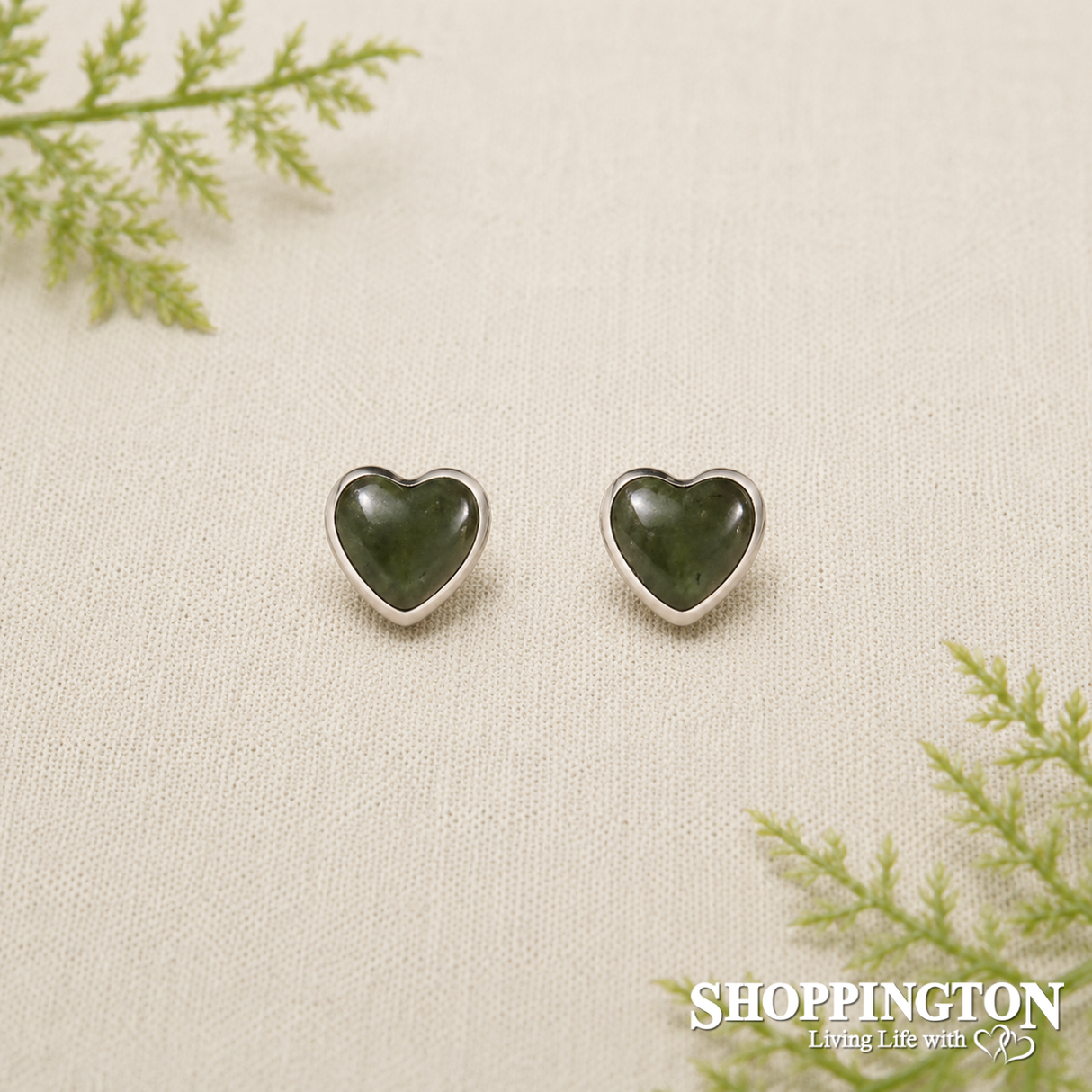 Pounamu - Earrings Sterling Silver Heart Stud 6mm