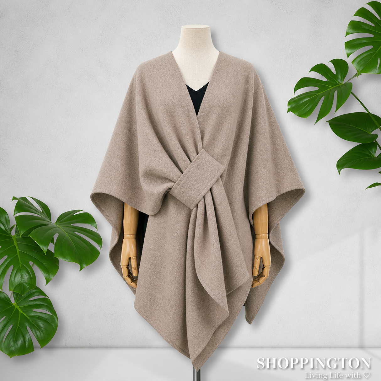 Cape - Loop Tie Taupe
