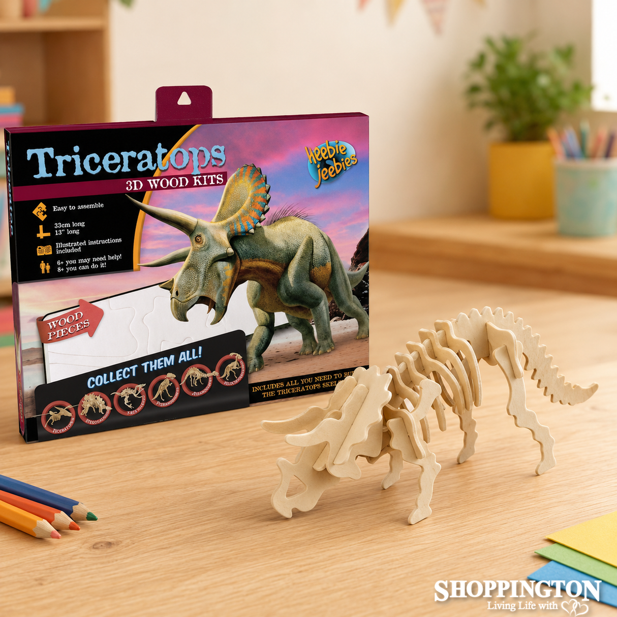 Dinosaur Wood Kit / Triceratops - Small
