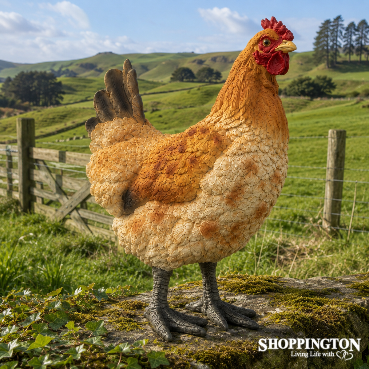 Standing Brown Hen