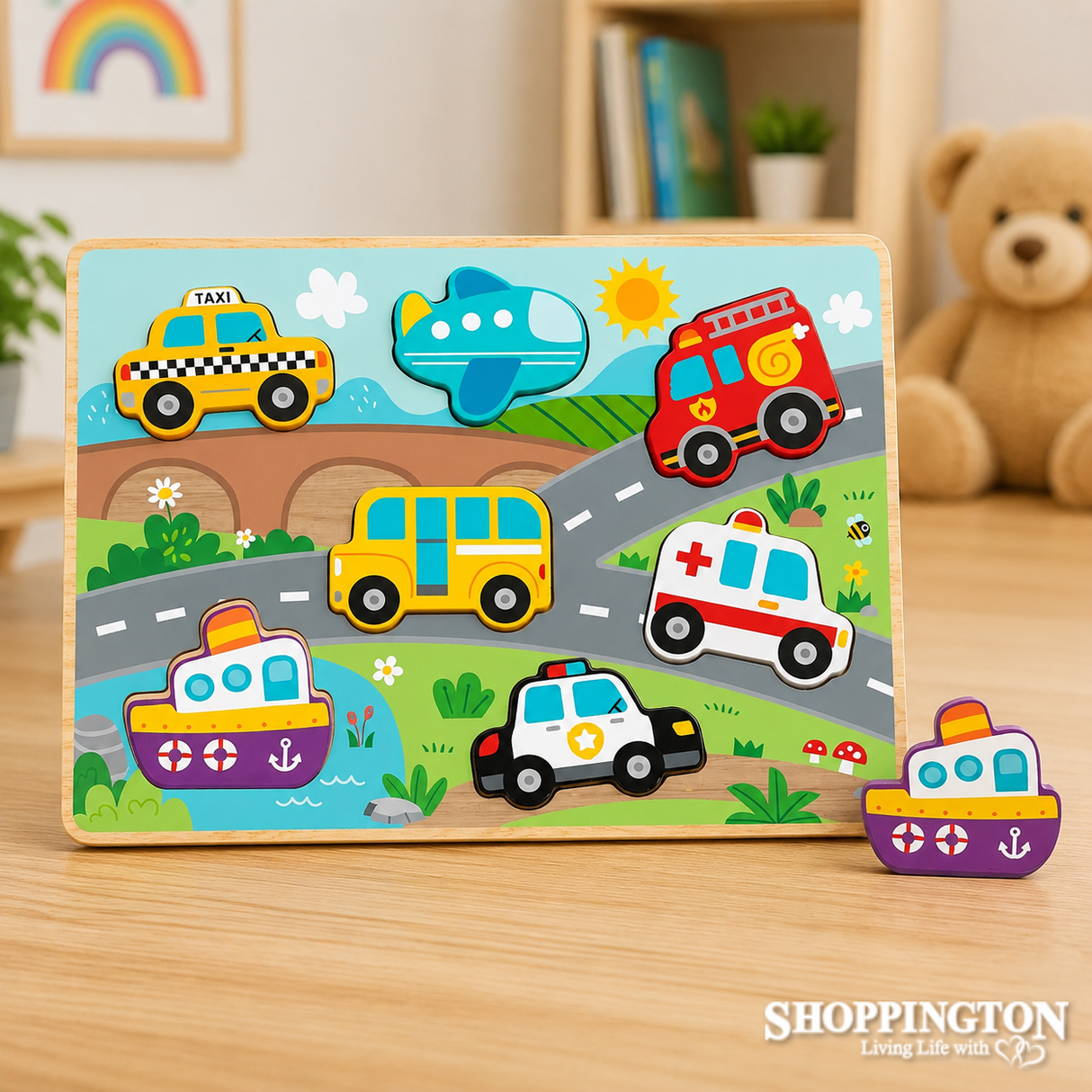 Chunky Wooden Puzzle - Transport